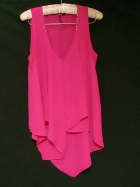 HeartSoul Hot Pink Asymmetrical Layered Sleeveless Dress